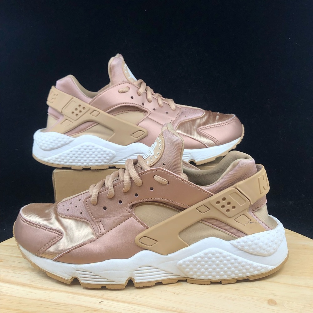 Nike 859429 900 Air Huarache Run Rose Gold Athletic Running Training Shoes Sz 9